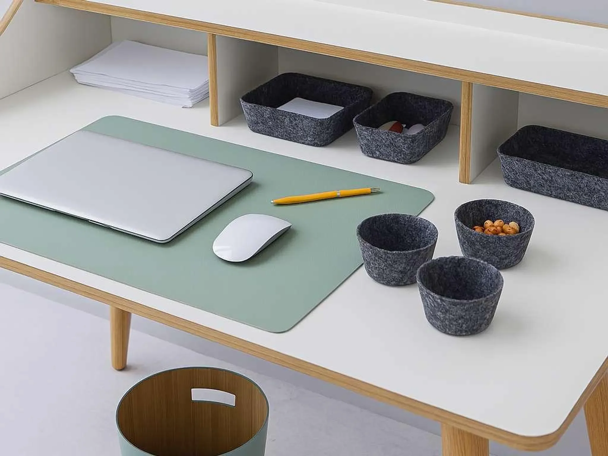 Schubladen-Organizer ZEMBOR – Set aus 8 Stk., Grau